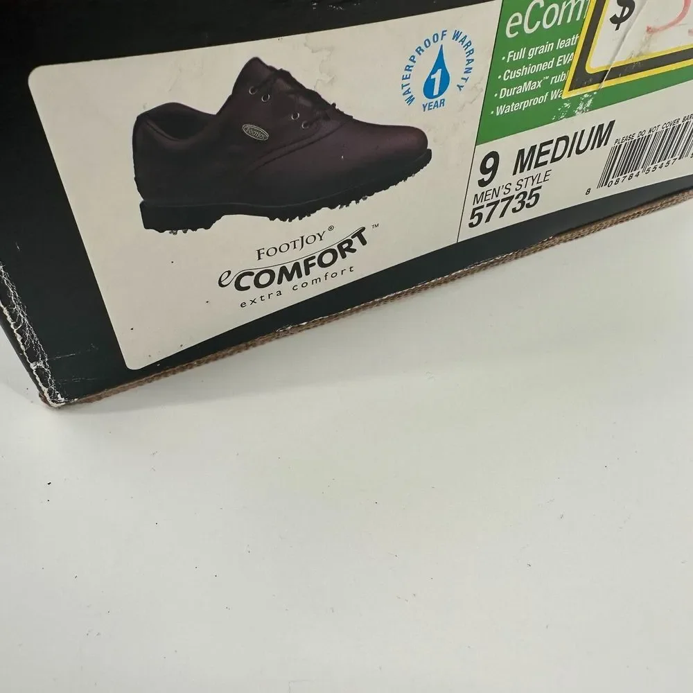 FootJoy eComfort‎ Golf Shoes Mens 9M Brown Leather Lace Up Waterproof 57735
